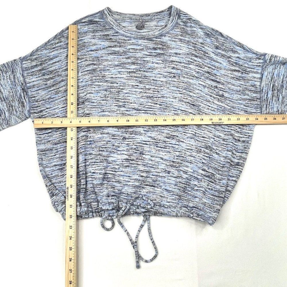 Aerie Cinched Long Sleeve sweatshirt Top Blue - Picture 7 of 8